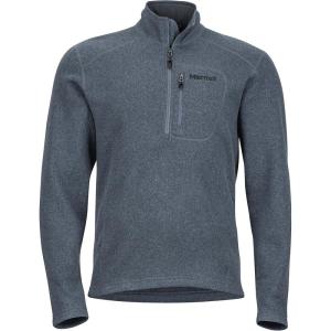 imageMarmot Mens Drop Line 12 Zip Pullover Lightweight 100Weight Sweater Fleece JacketSteel Onyx