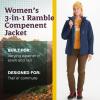 imageMARMOT Womens Ramble 3in1 Component Jacket  Recycled Waterproof Shell with Hood and Removable Insulated Thermal R LinerArctic Navy