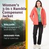 imageMARMOT Womens Ramble 3in1 Component Jacket  Recycled Waterproof Shell with Hood and Removable Insulated Thermal R LinerGrapefruit