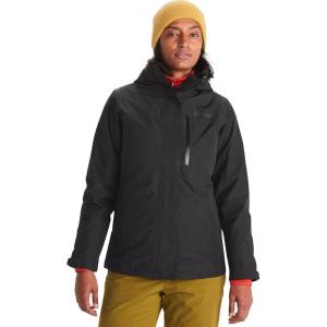imageMARMOT Womens Ramble 3in1 Component Jacket  Recycled Waterproof Shell with Hood and Removable Insulated Thermal R LinerBlack