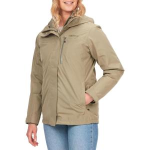 imageMARMOT Womens Ramble 3in1 Component Jacket  Recycled Waterproof Shell with Hood and Removable Insulated Thermal R LinerVetiver  Latest Collection