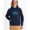 imageMARMOT Mens Culebra Peak Hoody  Hooded Midweight Pullover Fleece Sweatshirt with Screen Printed Graphic and Kangaroo PocketArctic Navy