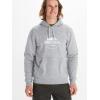 imageMARMOT Mens Culebra Peak Hoody  Hooded Midweight Pullover Fleece Sweatshirt with Screen Printed Graphic and Kangaroo PocketGrey Heather
