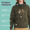 imageMARMOT Mens Culebra Peak Hoody  Hooded Midweight Pullover Fleece Sweatshirt with Screen Printed Graphic and Kangaroo PocketNori