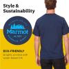 imageMARMOT Mens Logo TShirts  Printed Graphic on Cotton TeeCulebra Peak Arctic Navy