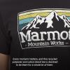imageMARMOT Mens MMW Gradient ShortSleeve Tee  Screen Printed Graphic on Soft Breathable EcoFriendly CottonPoly BlendBlack