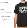 imageMARMOT Mens MMW Gradient ShortSleeve Tee  Screen Printed Graphic on Soft Breathable EcoFriendly CottonPoly BlendBlack