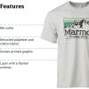 imageMARMOT Mens MMW Gradient ShortSleeve Tee  Screen Printed Graphic on Soft Breathable EcoFriendly CottonPoly BlendLight Grey Heather