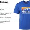 imageMARMOT Mens MMW Gradient ShortSleeve Tee  Screen Printed Graphic on Soft Breathable EcoFriendly CottonPoly BlendTrail Blue