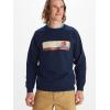 imageMARMOT Mens Montane Crew Sweatshirt  Screen Printed Graphic on Warm Breathable EcoFriendly CottonPoly BlendArctic Navy