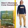 imageMARMOT Mens Montane Crew Sweatshirt  Screen Printed Graphic on Warm Breathable EcoFriendly CottonPoly BlendArctic Navy