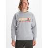 imageMARMOT Mens Montane Crew Sweatshirt  Screen Printed Graphic on Warm Breathable EcoFriendly CottonPoly BlendGrey Heather