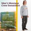 imageMARMOT Mens Montane Crew Sweatshirt  Screen Printed Graphic on Warm Breathable EcoFriendly CottonPoly BlendGrey Heather