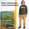 imageMARMOT Mens Montane Crew Sweatshirt  Screen Printed Graphic on Warm Breathable EcoFriendly CottonPoly BlendNori