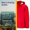 imageMARMOT Mens Precip Eco Waterproof Rain Jacket  100 Recycled Breathable Lightweight Packable RaincoatTeam Red