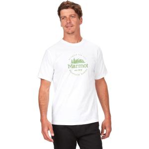 imageMARMOT Mens Logo TShirts  Printed Graphic on Cotton TeeCulebra Peak White 080