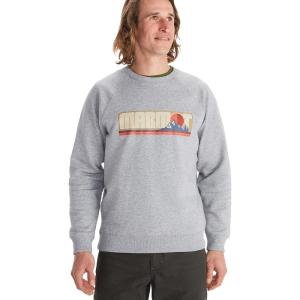 imageMARMOT Mens Montane Crew Sweatshirt  Screen Printed Graphic on Warm Breathable EcoFriendly CottonPoly BlendGrey Heather