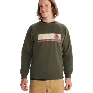 imageMARMOT Mens Montane Crew Sweatshirt  Screen Printed Graphic on Warm Breathable EcoFriendly CottonPoly BlendNori