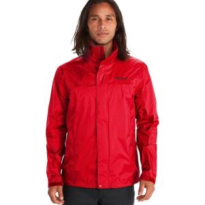 imageMARMOT Mens Precip Eco Waterproof Rain Jacket  100 Recycled Breathable Lightweight Packable RaincoatTeam Red