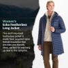 imageMARMOT Womens Echo Featherless Long Jacket  MidThigh Lightweight DownAlternative Puffer with HoodArctic Navy Shiny  Latest Collection