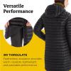 imageMARMOT Womens Echo Featherless Long Jacket  MidThigh Lightweight DownAlternative Puffer with HoodBlack Shiny