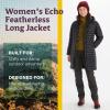 imageMARMOT Womens Echo Featherless Long Jacket  MidThigh Lightweight DownAlternative Puffer with HoodBlack Shiny