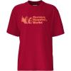 imageMARMOT Womens MMW ShortSleeve Tee Shirt  Screen Printed Graphic on Soft Breathable EcoFriendly CottonPoly BlendRed Mulberry