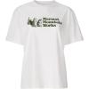 imageMARMOT Womens MMW ShortSleeve Tee Shirt  Screen Printed Graphic on Soft Breathable EcoFriendly CottonPoly BlendWhiteOlive Grove