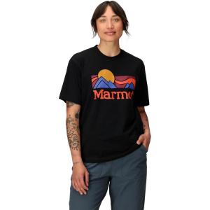 imageMARMOT Womens Coastal ShortSleeve TShirt  Screen Printed Graphic on Soft Breathable EcoFriendly CottonPoly BlendBlack