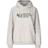 imageMARMOT Womens Marmot for Life Hoody  Hooded Sweatshirt with Screen Printed Graphic DoubleLayer Hood and Kangaroo PocketLight Grey HeatherOlive Grove
