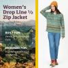 imageMARMOT Womens Drop Line 12 Zip Pullover Jacket  Lightweight Breathable 100Weight Sweater FleeceBlue Agave Nordic