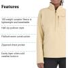 imageMARMOT Womens Drop Line 12 Zip Pullover Jacket  Lightweight Breathable 100Weight Sweater FleeceLight Oak