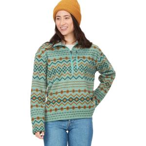 imageMARMOT Womens Drop Line 12 Zip Pullover Jacket  Lightweight Breathable 100Weight Sweater FleeceBlue Agave Nordic