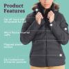 imageMARMOT Womens Ithaca Jacket  700Fill DownInsulated WaterResistant Coat with ZipOff Hood and Removable Fur RuffDark Steel