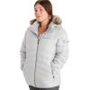 imageMARMOT Womens Ithaca Jacket  700Fill DownInsulated WaterResistant Coat with ZipOff Hood and Removable Fur RuffGlacier Grey