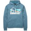 imageMARMOT Mens Coastal Hoody  Hooded Sweatshirt with Screen Printed Graphic Jersey Lined Hood and Kangaroo PocketStargazer Heather