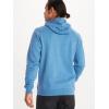 imageMARMOT Mens Coastal Hoody  Hooded Sweatshirt with Screen Printed Graphic Jersey Lined Hood and Kangaroo PocketVarsity Blue Heather