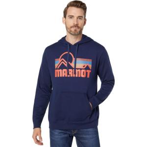 imageMARMOT Mens Coastal Hoody  Hooded Sweatshirt with Screen Printed Graphic Jersey Lined Hood and Kangaroo PocketArctic Navy