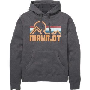imageMARMOT Mens Coastal Hoody  Hooded Sweatshirt with Screen Printed Graphic Jersey Lined Hood and Kangaroo PocketDark Steel Heather