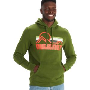 imageMARMOT Mens Coastal Hoody  Hooded Sweatshirt with Screen Printed Graphic Jersey Lined Hood and Kangaroo PocketFoliage