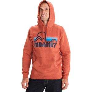 imageMARMOT Mens Coastal Hoody  Hooded Sweatshirt with Screen Printed Graphic Jersey Lined Hood and Kangaroo PocketPicante Heather