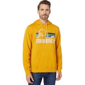 imageMARMOT Mens Coastal Hoody  Hooded Sweatshirt with Screen Printed Graphic Jersey Lined Hood and Kangaroo PocketYellow Gold
