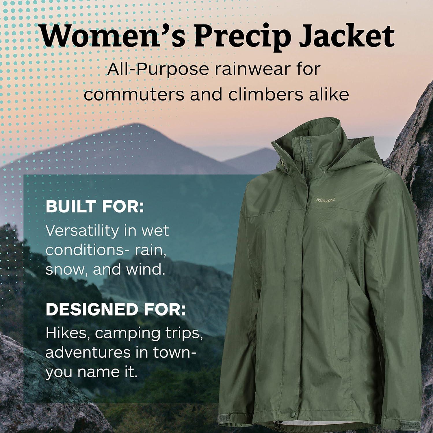 imageMARMOT Womens PreCip Rain Jacket  Lightweight WaterproofCrocodile
