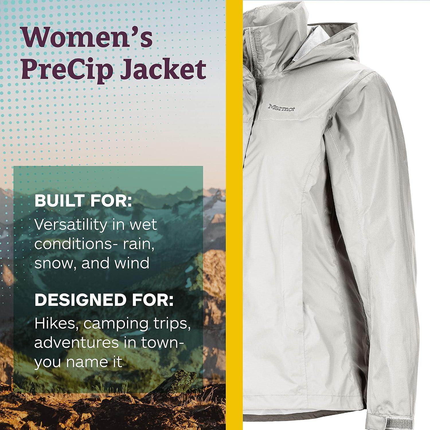imageMARMOT Womens PreCip Rain Jacket  Lightweight WaterproofLithium