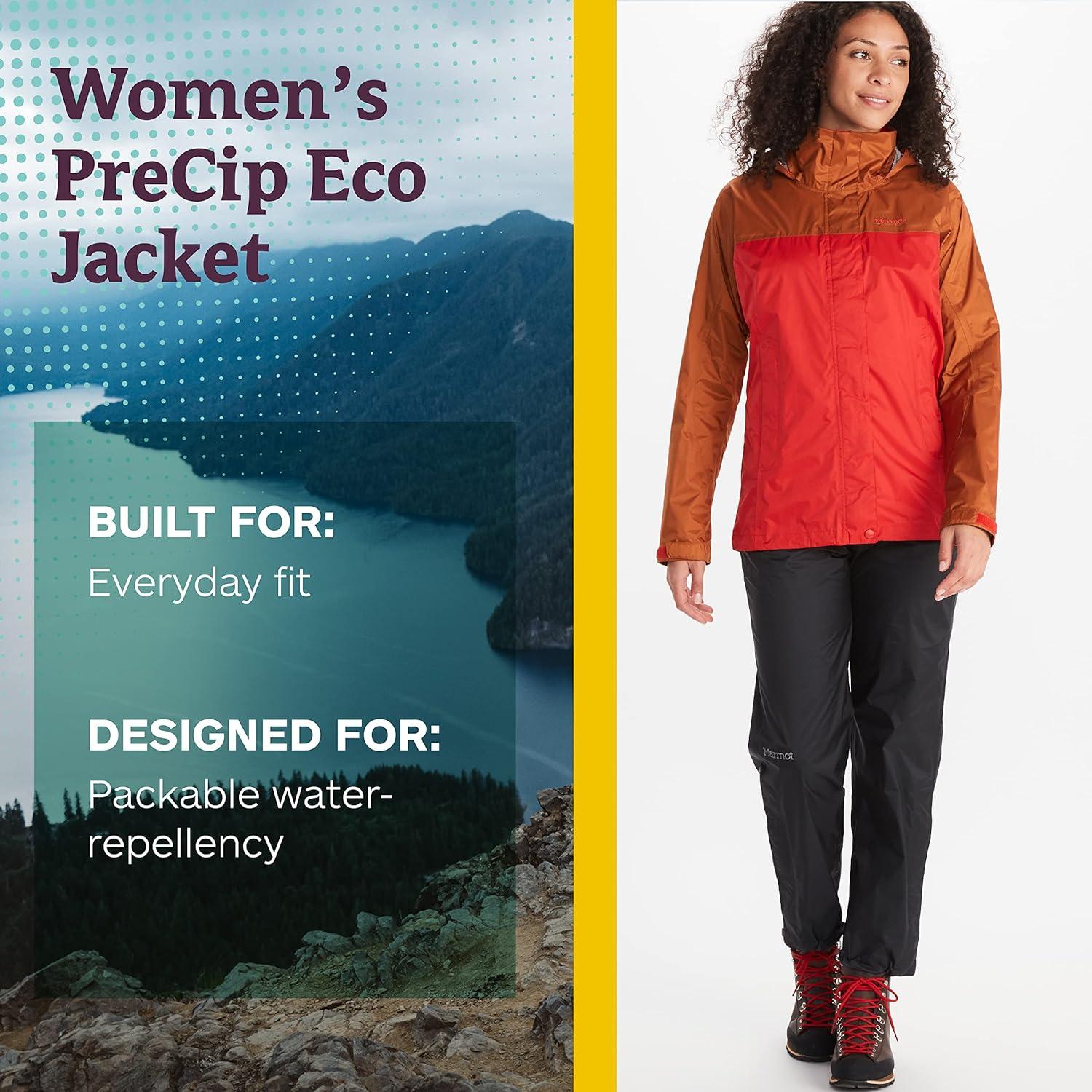 imageMARMOT Womens PreCip Rain Jacket  Lightweight WaterproofWild Rose