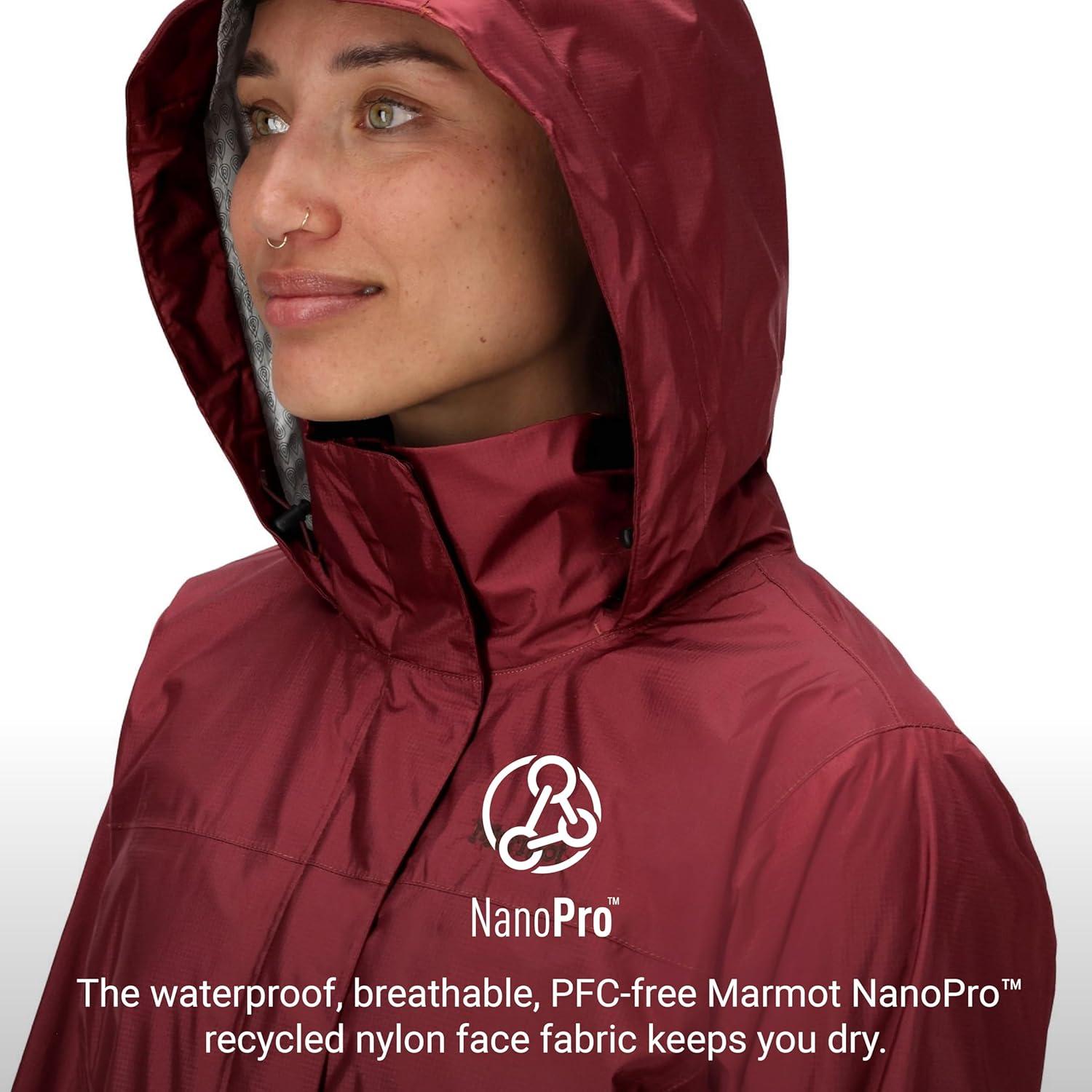 imageMARMOT Womens Precip Eco Lightweight ampamp Waterproof Rain JacketAcai Berry  Latest Collection