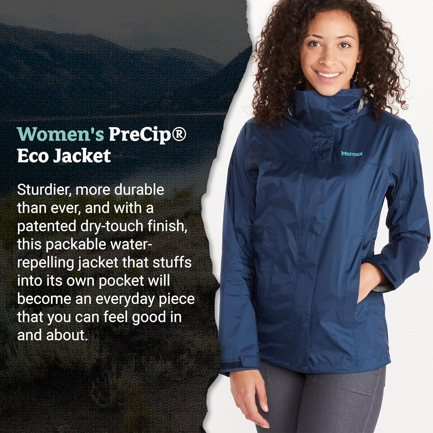 imageMARMOT Womens Precip Eco Lightweight ampamp Waterproof Rain JacketArctic Navy  Latest Collection