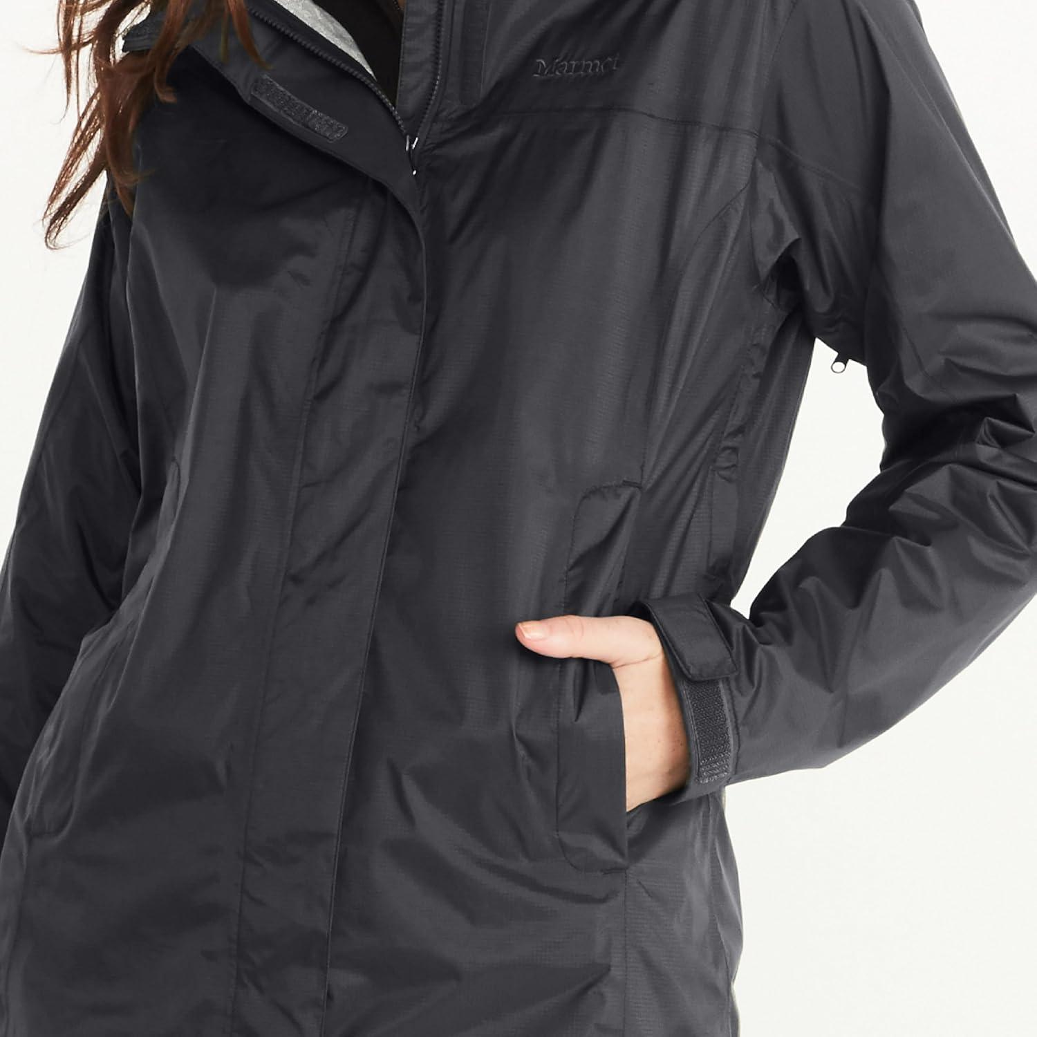 imageMARMOT Womens Precip Eco Lightweight ampamp Waterproof Rain JacketBlack  Latest Collection