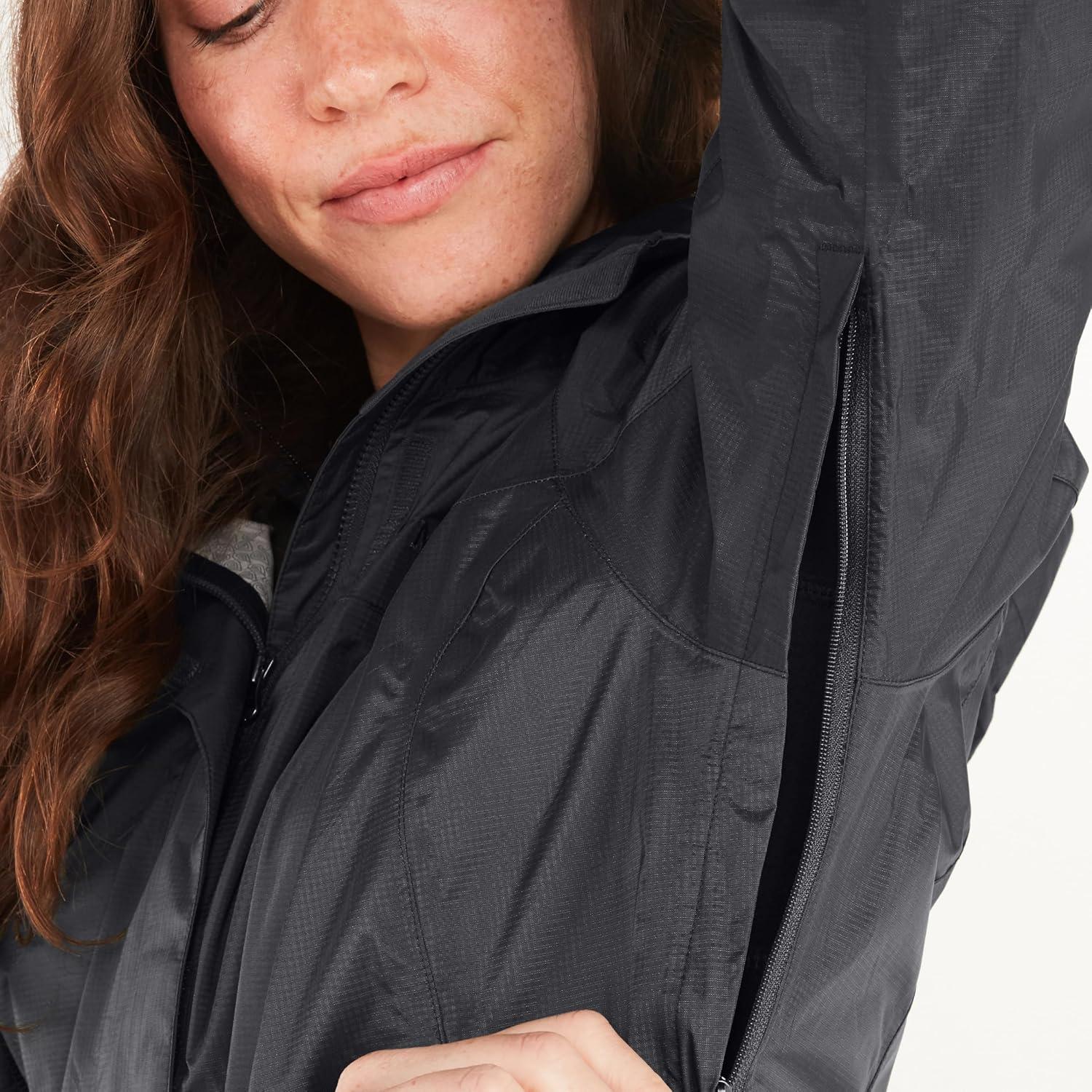 imageMARMOT Womens Precip Eco Lightweight ampamp Waterproof Rain JacketBlack  Latest Collection