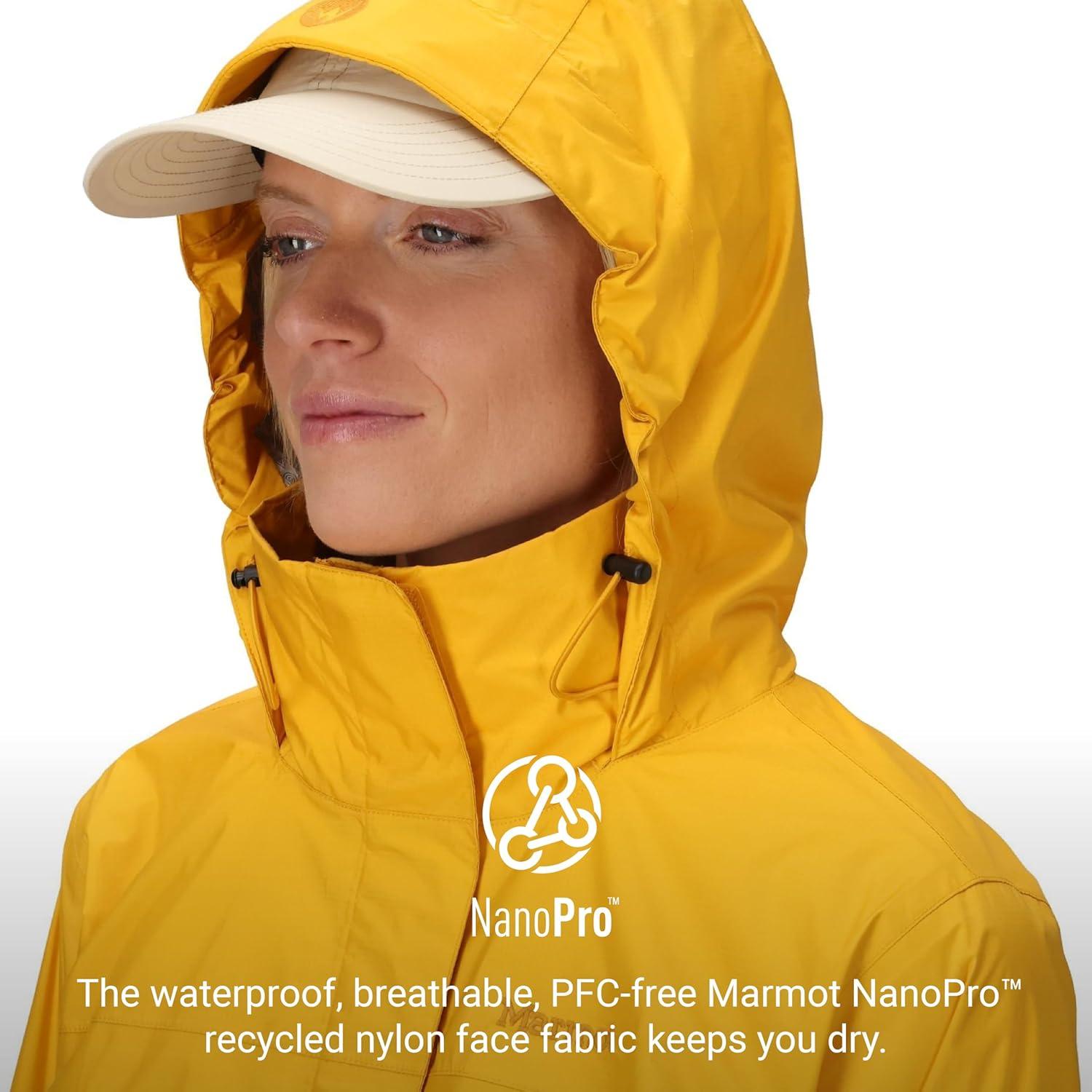 imageMARMOT Womens Precip Eco Lightweight ampamp Waterproof Rain JacketJackfruit  Latest Collection